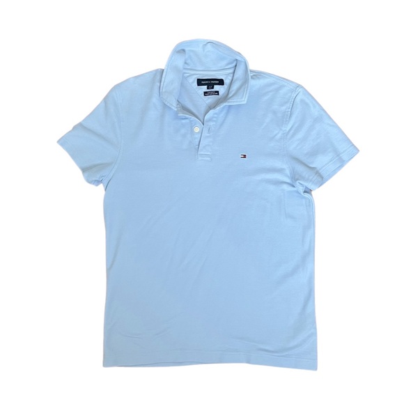 Tommy Hilfiger custom fit baby blue polo - Picture 3 of 3
